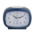 thumbnail image 1 of Aspen Analog Alarm Clock with Snooze & Blue LED Lighted Numbers - No Ticking Sound & Easy-to-Read Desk & Bedside Alarm Clock - Battery Operated, Retro Clock - Rectangle - Blue, 1 of 7