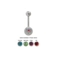 thumbnail image 1 of Butterfly Design Belly Button Ring with Cz Gem 14G, 1 of 1