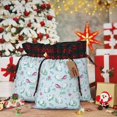 thumbnail image 6 of Rocae Rabbit And Butterfly Print Christmas Drawstring Linen Gift Bag with Drawstrings Treat Bag Goody Present Bags for Christmas Party Favor, 6 of 8