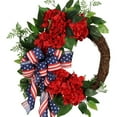 thumbnail image 6 of Spring Wreaths,Wreath for Front Door,Artifical Patriotic Wreath Fourth of July Wreath with Hydrangeas Spring Summer Wreath for Front Door Wall Decor Indoor Outdoor,Independence Day Hanging Decoration, 6 of 7