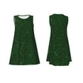 thumbnail image 7 of Naloa Emerald Green Sparkling Print Women's Summer Spring Casual Beach Sundress,Vacation Sleeveless Tank Crewneck Loose Dresses, 7 of 7