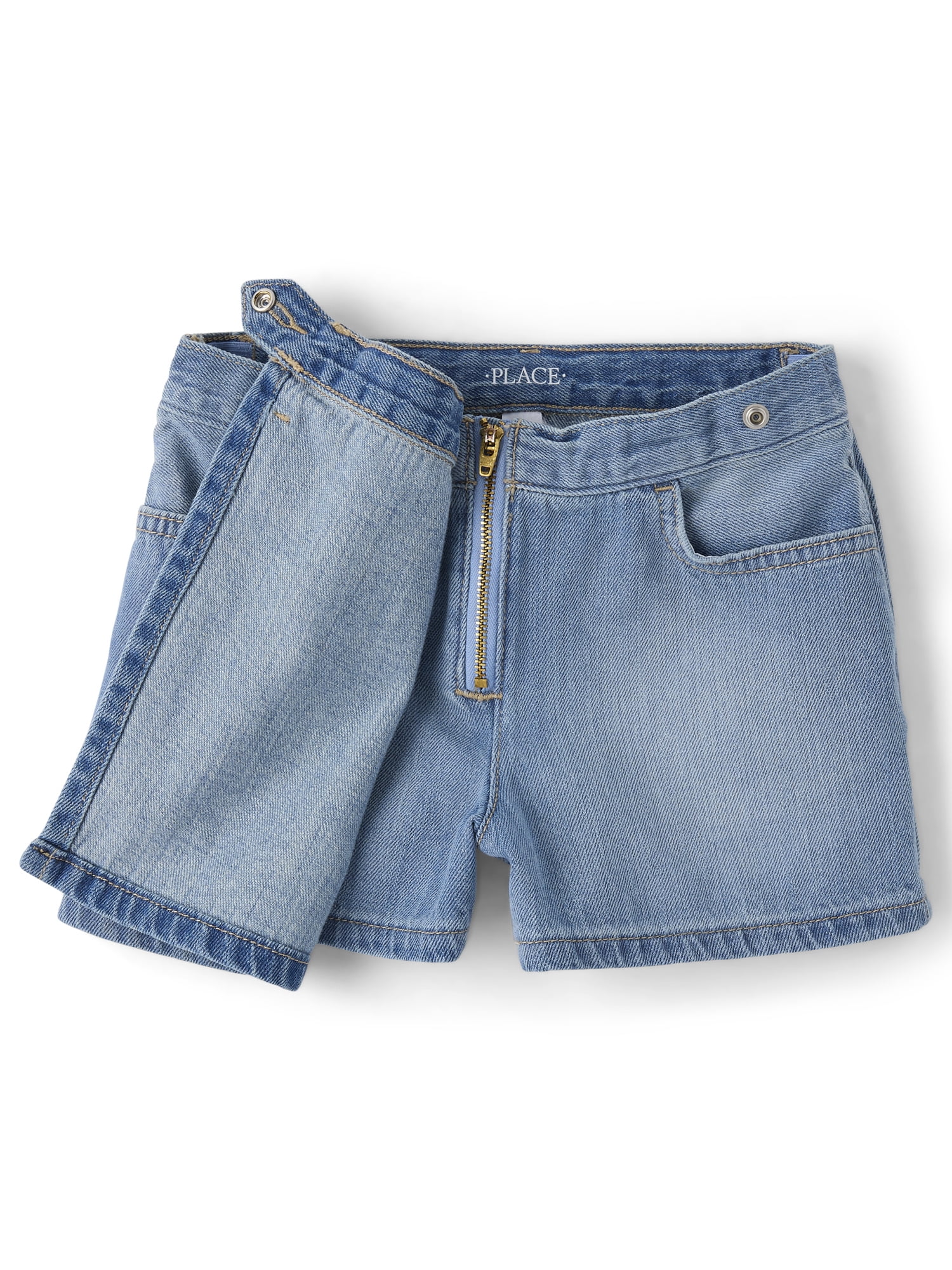The Children's Place Girls Pull On Faux Wrap Denim Skort, Sizes 4-16