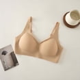 thumbnail image 2 of Wirefree Seamless Bra for Women Jelly Bras No Underwire Push Up Bra Soft Comfortable Bralette Full Coverage Solid Color V Neck Everyday Bras, 2 of 5