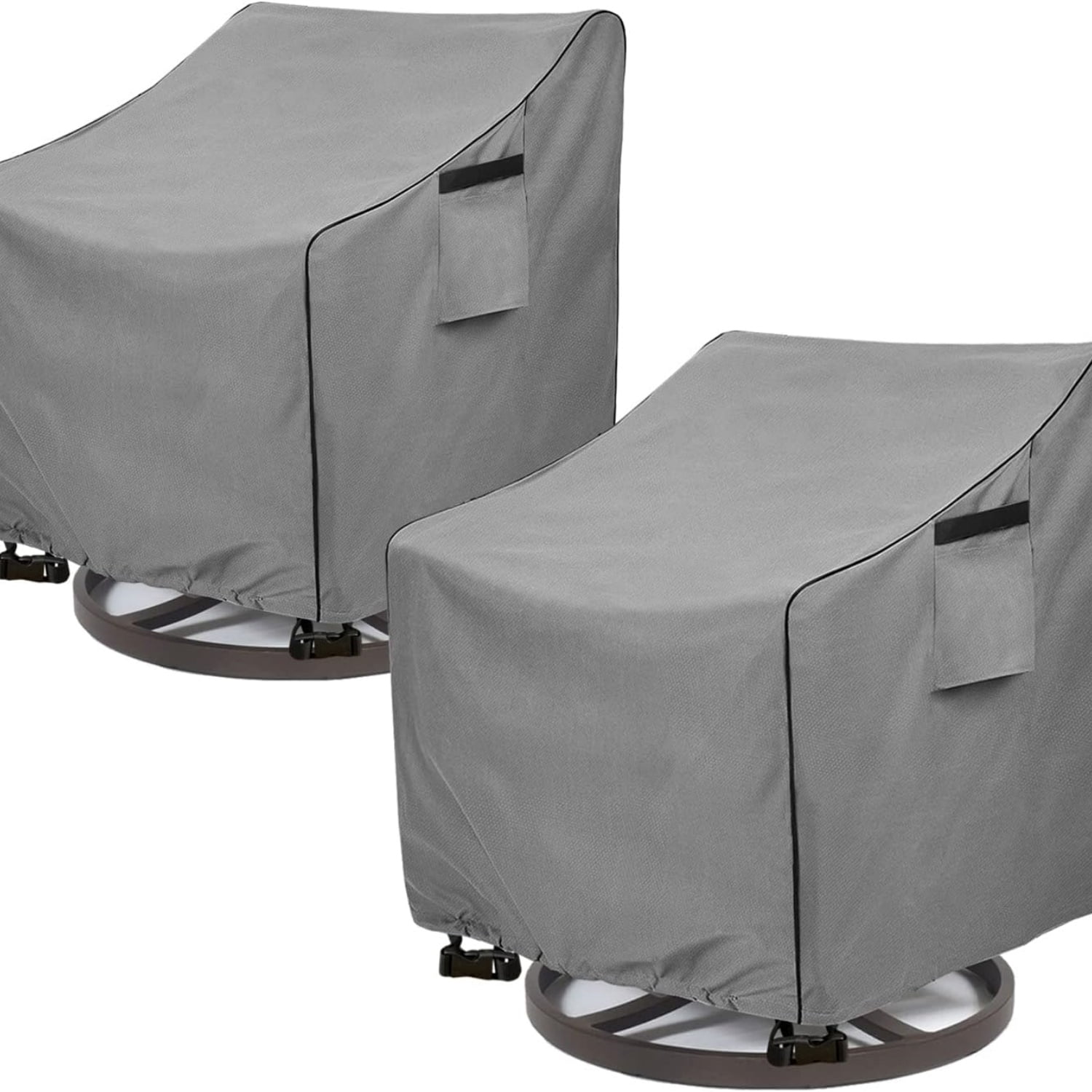 Outdoor Swivel Chair Cover 2 Pack,Outdoor Furniture Patio Chair Covers Waterproof Clearance,(30" W x 34" D x 38.5" H) Outdoor Lawn Patio Furniture Covers,Grey