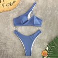 thumbnail image 6 of Elainilye Fashion Women's Bikini Swimsuits Solid Two Piece Sexy Bikini Push-Up Pad Swimwear Swimsuit Beachwear Set,Blue, 6 of 7