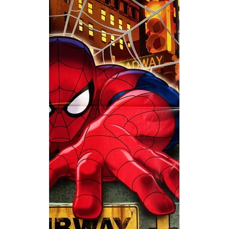 Marvel Spiderman Hanging Party Decoration - "To Subway" Door or Passage Sign - 4 Plus Feet Long