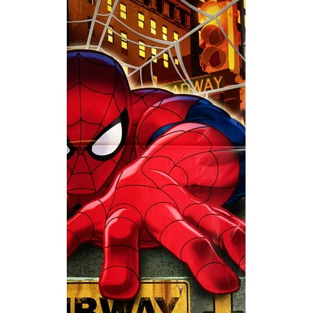 Marvel Spiderman Hanging Party Decoration - "To Subway" Door or Passage Sign - 4 Plus Feet Long