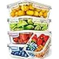 thumbnail image 3 of PrepNaturals 5 Pack Glass Food Storage Containers with Lids - Leakproof Glass Meal Prep Containers - Bento Box for Lunch - Dishwasher, Microwave, Oven & Freezer Safe (Multi-Compartment), 3 of 5