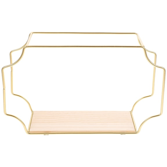 ifundom Iron Art Wall Storage Shelf Punch Free Wall Shelf Wall Storage Organizer Home Supplies