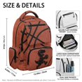 thumbnail image 5 of Chririnla Basketball Dinosaur Print Casual Bookbag with Pockets Water Resistant School Bag, Lightweight 17 pollici Toddler Bookbag for Travel Back to School Daily Use, 5 of 9