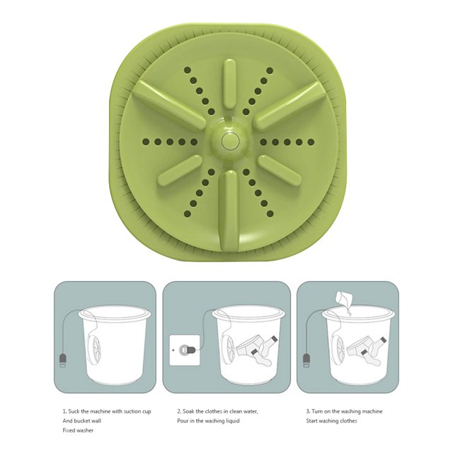 Lavadora de ropa portátil, equipo pequeño de lavadora de calcetines de 5V para apartamento de viaje en casa Likrtyny Libre de BPA