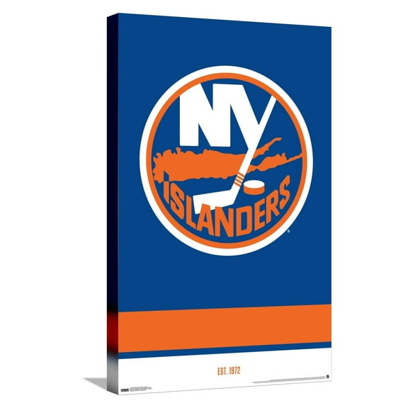 NHL New York Islanders - Logo 21 Canvas Wall Poster, 14.725" x 22.375"