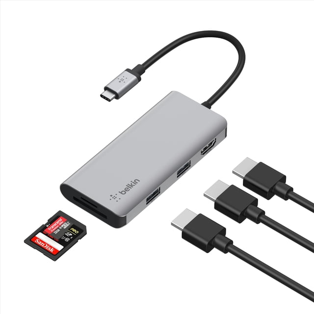 Estación de acoplamiento multipuerto 5 en 1 con hub USB-C de Belkin con HDMI 4K