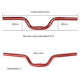 thumbnail image 2 of UPANBIKE 25.4mm Bike Handlebar Riser 80mm Aluminum Alloy 520mm Length for Fixed Gear Bike Road Bicycle(Red), 2 of 5