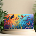 thumbnail image 6 of 1 Pcs 2D Flat License Plate Covers & Frames, Colorful Butterflies For Decorative Front, Waterproof For Decoration Aluminum License Plate Covers & Frames Cover For Men Women, 12" X 6", 6 of 7