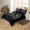 thumbnail image 4 of Erosebridal Animal Sugar Skull Skeleton Duvet Cover Full,Gothic Halloween Bedding Sets Full Size,Moon Phase Comforter Cover Full,Lightweight Bedroom Decorative Reversible,3-Piece（No Comforter）, 4 of 7