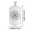 thumbnail image 2 of Stainless Steel Sacred Geometry Seed of Life Dog Tag Pendant Necklace, 2 of 3
