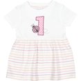 thumbnail image 3 of Inktastic Pink Ladybug 1st Birthday Girls Baby Dress, 3 of 5