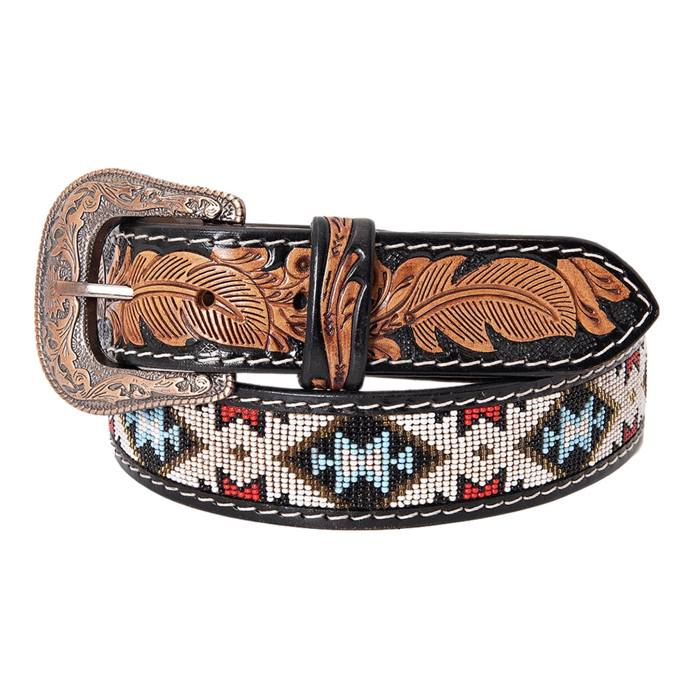 HILASON Western Genuine Leather Belt for Men Women Cowboy  display picture 3