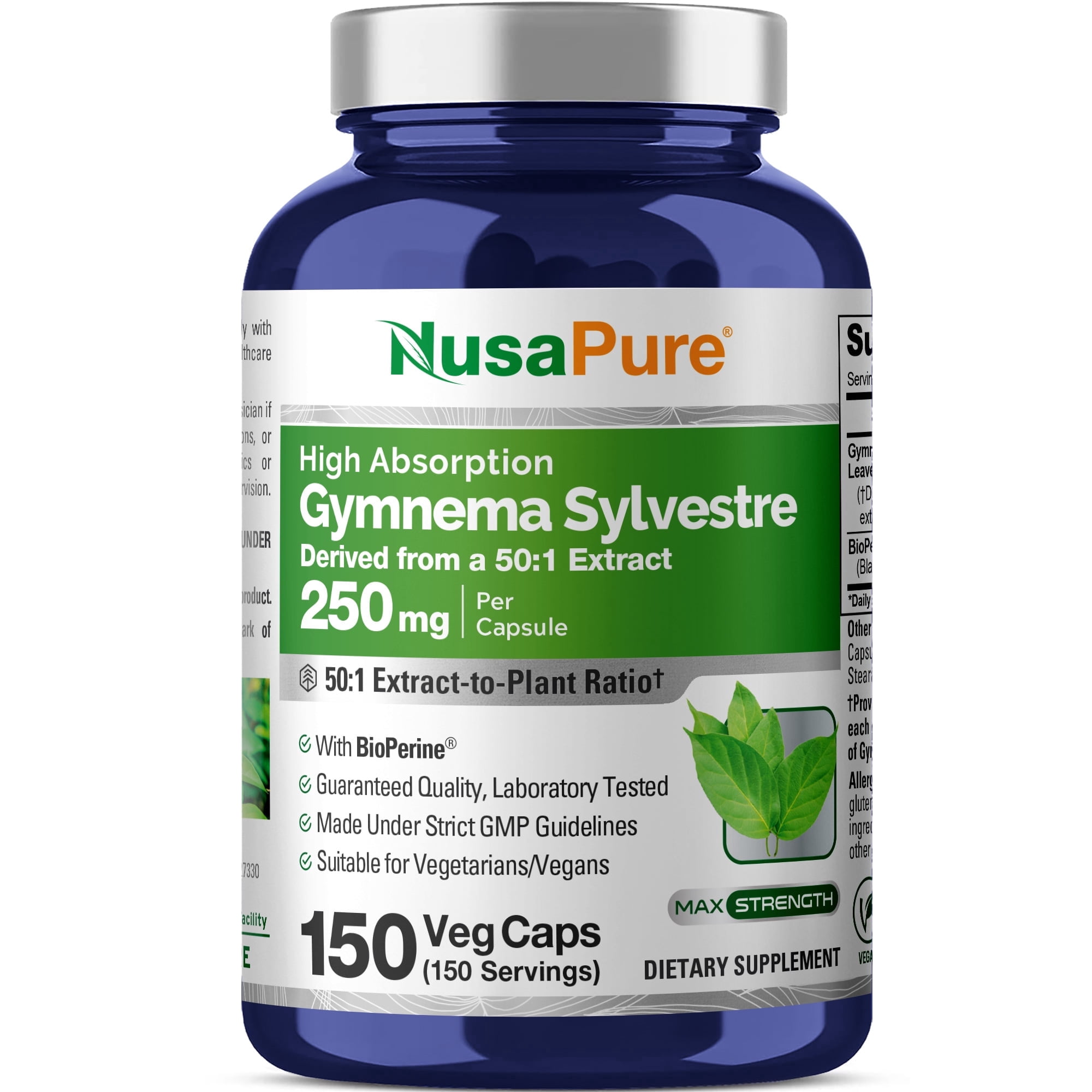 Best Naturals Gymnema Sylvestre Leaf Extract, 500 mg, 120 Vegetarian Capsules, Supports Healthy Blood Sugar