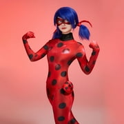 [Officially Licensed] Miraculous Ladybug Costume 3D Digital Printing Jumpsuit for Halloween, S