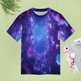 thumbnail image 4 of Abstract 3D Futuristic Geometric Plaid Women's T-Shirt Short Sleeve T Shirts Tops Tee Ladies Loose T, 4 of 6