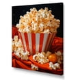 thumbnail image 2 of Designart "Bright Popcorn Fiesta Carnival Kernels III" Food & Beverage Canvas Wall Art - Traditional Red Popcorn Bedroom Canvas Wall Art, 2 of 6
