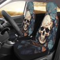 thumbnail image 2 of Sikiie Vintage Leaf Flower Skull Car Seat Protector 2 Pack Car Seat Cushion Mat, Car Seat Covers for SUV, Truck, Van, 2 of 7