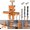 Orange, variant on Cabinet Door Installation Jig, 2-in-1 Mounting Tool with Adjustable Positioner, Aluminium Alloy Versatile Cabinet Door Positioning Tool for Most Cabinet Doors with 3 Drill Bits (Orange)