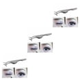 thumbnail image 1 of relayinert Stainless False Eyelash Extension Tweezer Mulfuction Auxiliary Clip Nipper 1pcs 3Set, 1 of 5