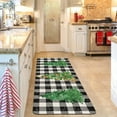 thumbnail image 6 of Christmas Kitchen Rugs and Mats Set of 2,Buffalo Plaid Merry Christmas Tree Holly Kitchen Mat,Xmas Winter Holiday Non Slip Low-Profile Sink Mat Decorations for Home Kitchen 18x48+18x30 Inches, 6 of 6