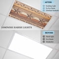 thumbnail image 4 of 2 Pack Country Stars Fluorescent Light Covers for Ceiling Lights Vintage Wood Grain Bless Our Home Farmhouses Magnetic Ceiling Light Covers Overhead Light Filters for Office Classroom Home, 4 of 9