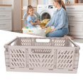 thumbnail image 1 of Foldable Storage Crate, Thicken Storage Basket Hollow Grey Multipurpose  For RVs For Office, 1 of 8