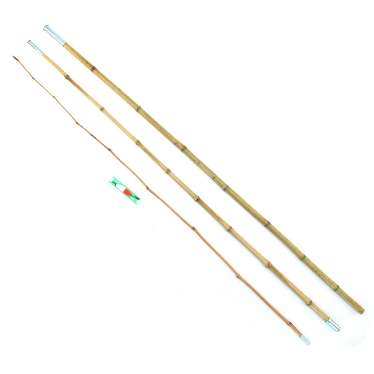 Bamboo Cane Fishing Pole w/ Bobber, Hook, Line, Sinker - 3-piece Vintage  Fishing Pole - 11.5 ft. - BambooMN - 3 Sets 