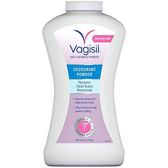 5 Pack - Vagisil Deodorant Powder, Odor Block, 8 Ounce Each