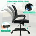 thumbnail image 6 of NiamVelo Desk Chair Mesh Office Chair Mid Back Computer Chair with Lumbar Support & Armrest，Adjustable Rolling Chair for Home /Office/Gaming/ Bedroom /Study, 250LBS, （Black）, 6 of 7