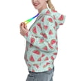 thumbnail image 2 of Fotbe Watermelon Pattern Womens Long Sleeve Hoodie, Pullover Hooded Sweatshirt, Kangaroo Pocket Hoodie with Eye-catching Drawstrings-Medium, 2 of 7