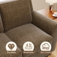 thumbnail image 2 of Ebello Modern Loveseat Sofa, 2-Seater Upholstered Sofa Couch with Thick Cushions for Living Room and Bedroom, Brown, 2 of 7