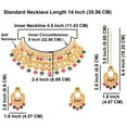 thumbnail image 5 of Efulgenz Indian Bridal Sets for Women Wedding Traditional Faux Pearl Kundan Crystal Stone Necklace Chaandbali Earrings with Maang Tikka Bollywood Indian Jewelry for Women, 5 of 7