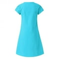 thumbnail image 3 of JUNWELL Robes d'Été pour Femmes 2023 Coton Lin Robe Décontractée Col en V Manches Courtes Ample Grande Taille, 3 of 6