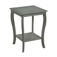 thumbnail image 4 of Convenience Concepts American Heritage Square End Table with Shelf,  Wirebrush Dark Gray, 4 of 6