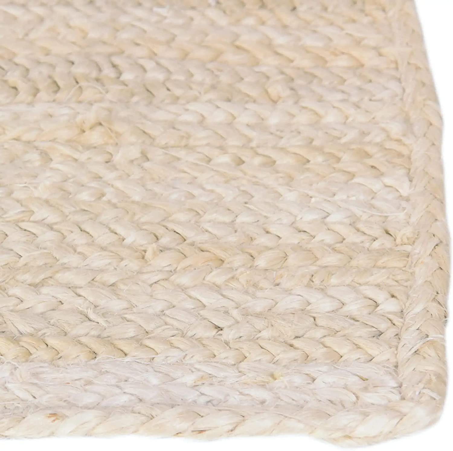 Agro Richer White Dye Rectangle Jute Area Rugs for Living, Carpet for Kitchen outdoor & Indoor (5x10" Feet)