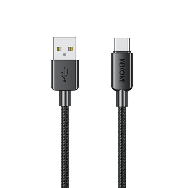 Cable Tipo C 1m Usb Tejido Tpe Carga Rápida Wekome WDC-03A Color Negro