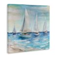 thumbnail image 2 of Stupell Industries Sailboats Floating Peacefully Daytime Beach Shoreline Painting Painting Gallery Wrapped Canvas Print Wall Art, Design by Marilyn Dunlap, 2 of 5