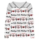thumbnail image 4 of Blusa de mujer con cuello en V y estampado de amor, manga larga, sin tirantes, con hombros descubiertos Pompotops  gfhjh22474, 4 of 5