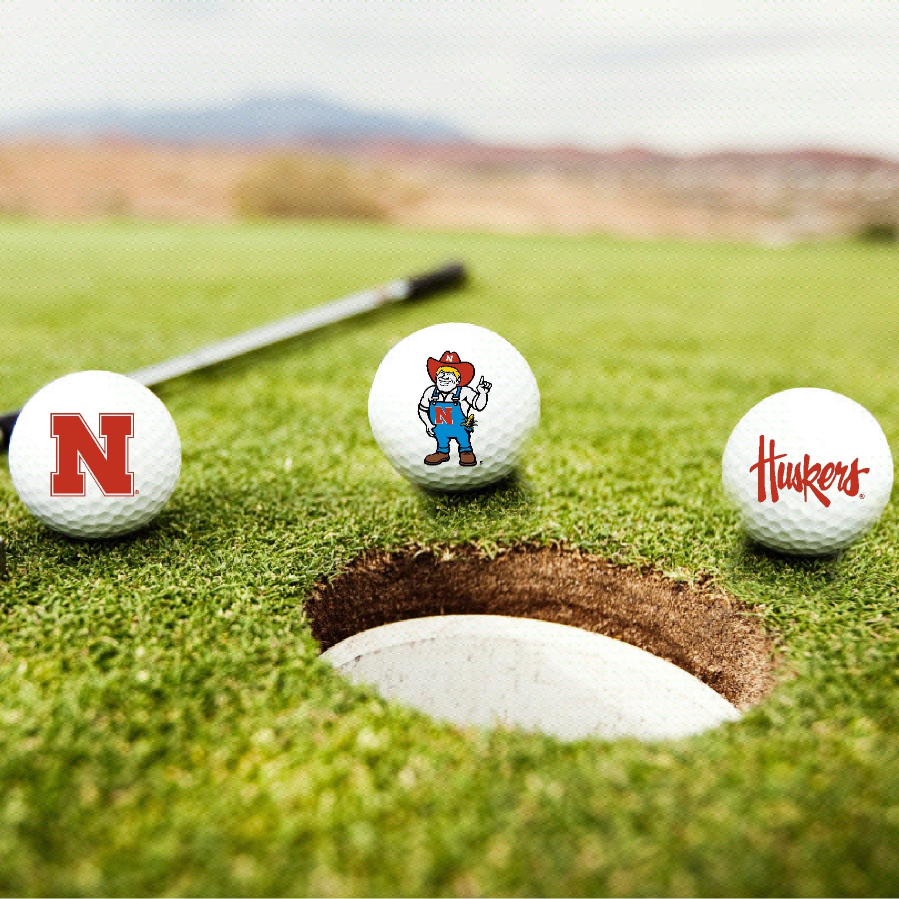 University of Nebraska Cornhuskers Logo Edition Officially Licensed NCAA Taylormade Distance+ Golf Balls 12-Pack (Dozen)