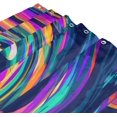 HighCool Abstract Colorful Swirl Bathroom Shower Curtain with Hooks