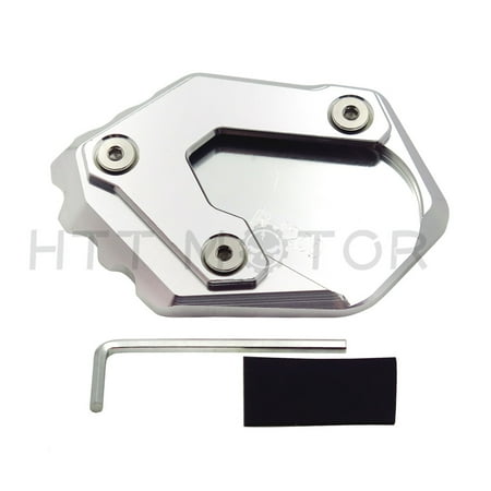 Bmw R1200gs Parts HTTMT- NiceCNC Side Stand Kickstand Pad Extension Plate for BMW R1200GS LC 2013-2018 BLUESILVER ()