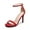 Red, variant on Women's High Heels Flower Ankle Strap Stilettos Round Open Toe Dressy Sexy Sandals