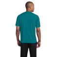 thumbnail image 2 of Sport Tek Adult Male Men Colorblock Short Sleeves T-Shirt Trop Blue/Lime X-Small, 2 of 5